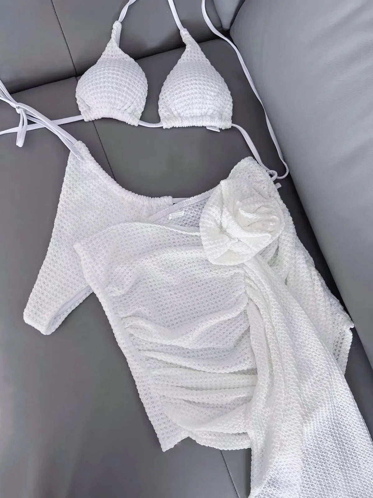 Velora Floral Bikini Set-White